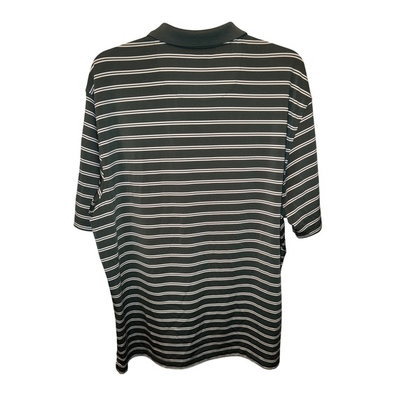 UNTUCKit Men's X-Large Green Striped Performance Polo Shirt - Picture 3 of 3